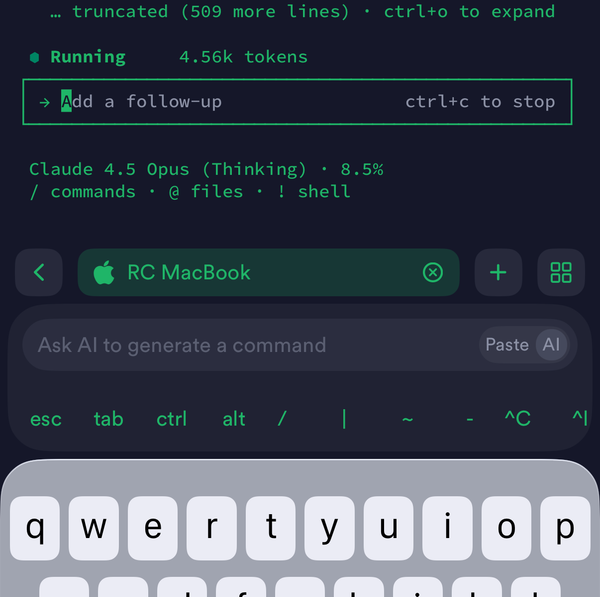 iPhone Claude full stack dev - no VPN, no remote desktop